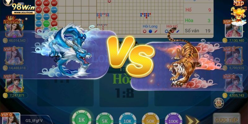 Các bước bắt đầu ván cược rồng hổ tại 98win