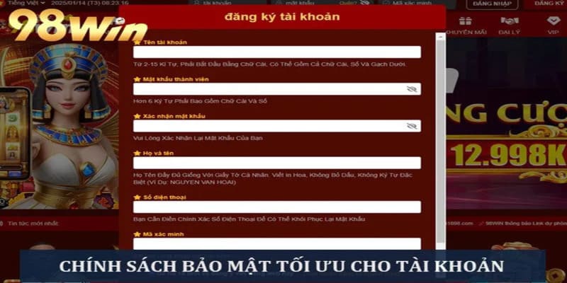 Chính Sách Bảo Mật 98WIN - Cam Kết Bảo Vệ Dữ Liệu Người Dùng